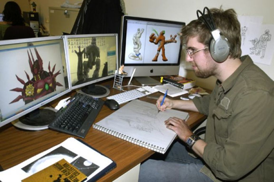 An image of a Game Designer at work